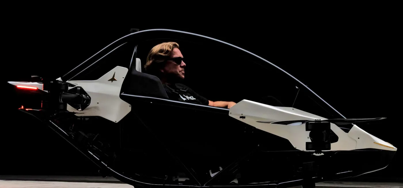 Rikard Steiber seated in a Jetson ONE electric aircraft